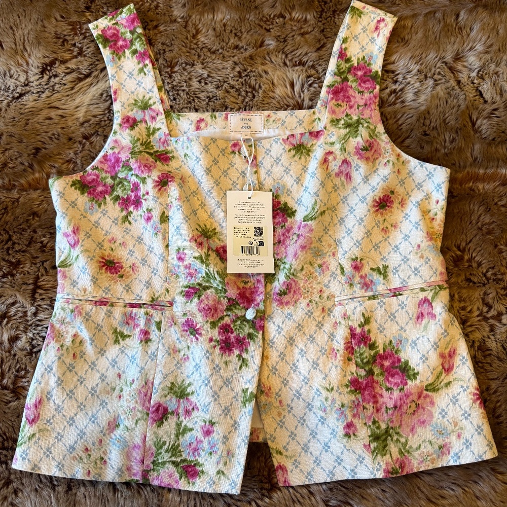 Sezane Zelinda Blouse - Sézane X Andion Agosto Print - Size 14